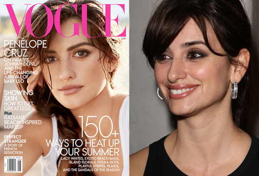 Vogue May Cover and Penelope Cruz Unretouched